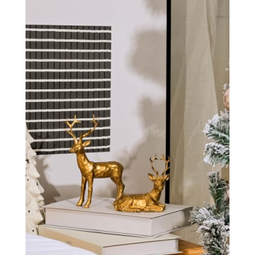 Luxury Christmas Resin Reindeer Figurines for Decor