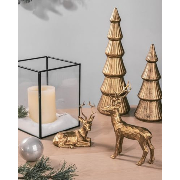 Luxury Christmas Resin Reindeer Figurines for Decor