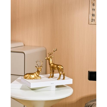 Luxury Christmas Resin Reindeer Figurines for Decor