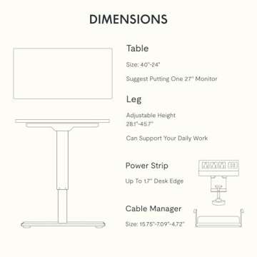 FLEXISPOT EN2 Standing Desk with Power Outlet - Adjustable Heights