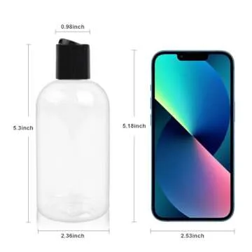 8 oz Clear Travel Bottles - Reusable & Leak-Proof Containers