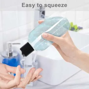 8 oz Clear Travel Bottles - Reusable & Leak-Proof Containers