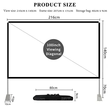 100 Inch Portable Projector Screen for Outdoor Movies