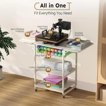 Craft 3 Tier Movable Heat Press Table for Creators