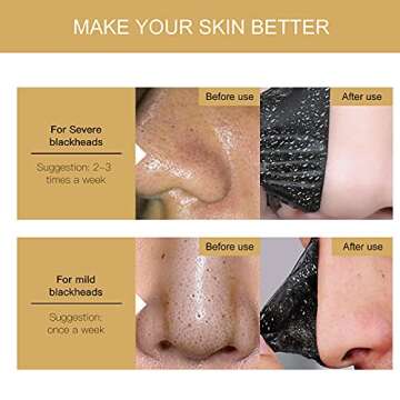 vanecl Blackhead Remover Mask Activated Charcoal Peel Off Mask for All Skin Types Deep Cleansing Mask Black Facial Mask with Brush Blackhead Removal Black Head Black Mask