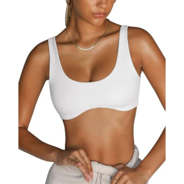 ABOCIW Womens Scoop Neck Sports Bra Padded U Back