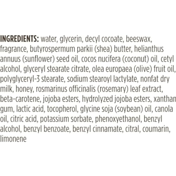 Burt's Bees Milk Honey Body Lotion 98.6% Natural