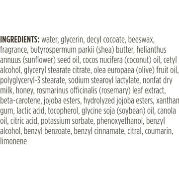 Burt's Bees Milk Honey Body Lotion 98.6% Natural