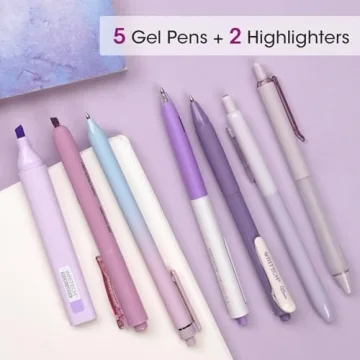 WRITECH Aesthetic Gel Pens & Highlighters Set for Creatives