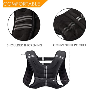 Prodigen 8 Lbs Weighted Vest Reflective Stripe Adjustable Straps