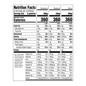 Amazon Fresh Toaster Pastries Variety Pack Strawberry Blueberry Cherry