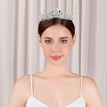 Silver Tiara for Women and Girls | Perfect for Birthdays, Weddings, and Cosplay