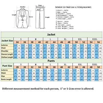 Jiaoyunshi Slim Fit 3 Piece Men Suit for Weddings