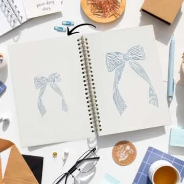 FLVGE Bow Notebook | Vintage Spiral Journal for Writing