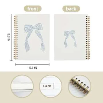 FLVGE Bow Notebook | Vintage Spiral Journal for Writing