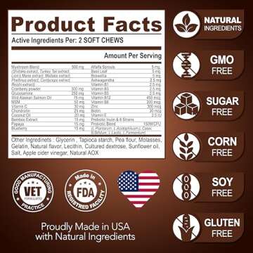 Mushroom for Dogs - 30-in-1 Chews for Immunity Support