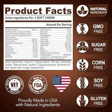 Mushroom for Dogs - 30-in-1 Chews for Immunity Support