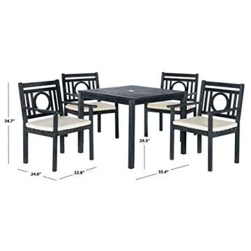 SAFAVIEH Outdoor Living Collection Montclair 5-Piece Dining Set