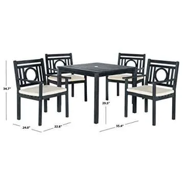 SAFAVIEH Outdoor Living Collection Montclair 5-Piece Dining Set