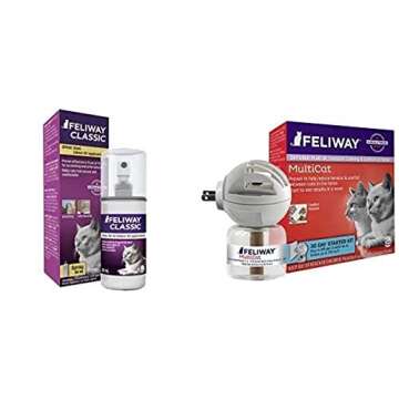FELIWAY Cat Calming Set: Spray & Diffuser Combo for Cats