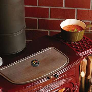 Midwest Hearth Wood Stove Thermometer - Magnetic & Easy to Use