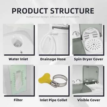 Sustainova Mini Portable Washing Machine for Small Spaces