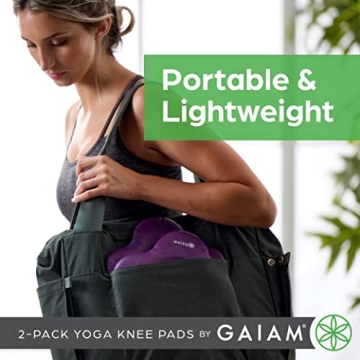 Gaiam Yoga Knee Pads Set of 2 for Comfort