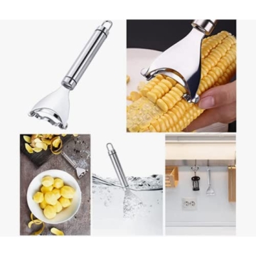 Corn Cob Stripper Easy Clean Stainless Steel Kitchen Tool