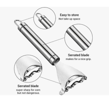 Corn Cob Stripper Easy Clean Stainless Steel Kitchen Tool