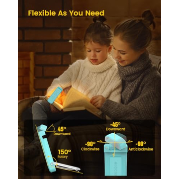 Rechargeable Clip-on Book Light with Dimmable Brightness
