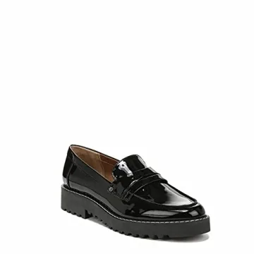 Franco Sarto Women's Cassandra Loafer – Elegant Leather Footwear with Glossy Finish