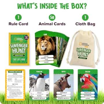 National Geographic - Outdoor Scavenger Hunt Card Game for Kids 4 & Up - Fun Summer & Outside Activi...