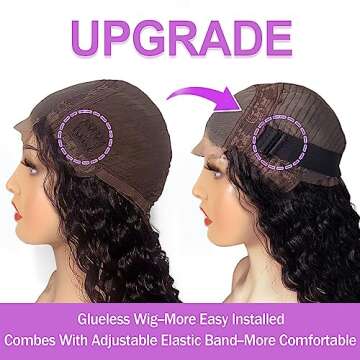 Deep Wave Lace Front Wigs for Women - 180% Density