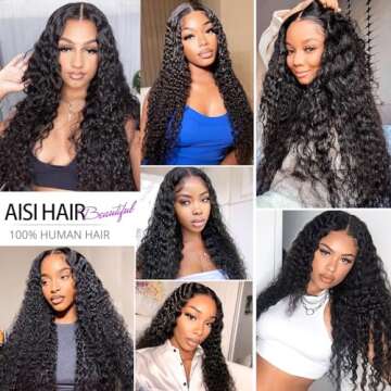 Deep Wave Lace Front Wigs for Women - 180% Density