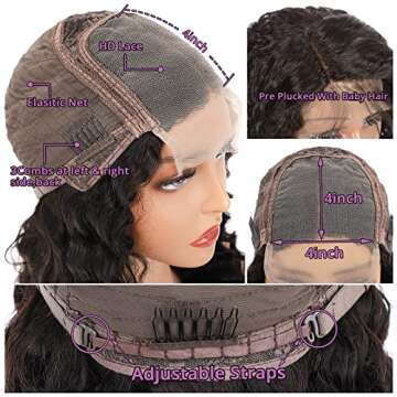 Deep Wave Lace Front Wigs for Women - 180% Density