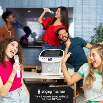 Wi-Fi Karaoke Machine with 2 Microphones & Streaming