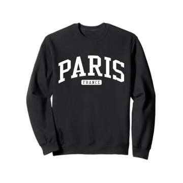 Charming Paris France College University Style Sweatshirt