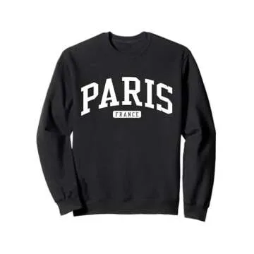 Charming Paris France College University Style Sweatshirt
