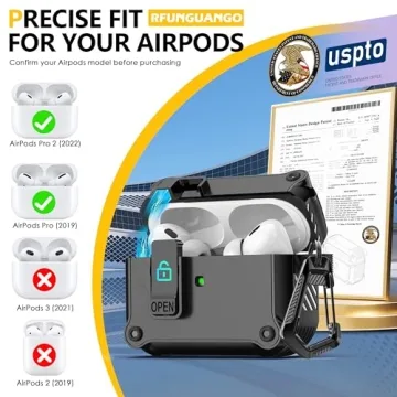 Shockproof AirPods Pro Case with Lock Clip