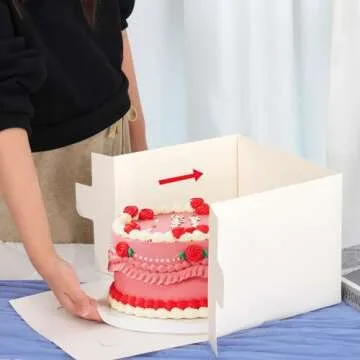 Moretoes 15pcs Cake Boxes for Cakes with Window