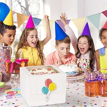 Moretoes 15pcs Cake Boxes for Cakes with Window