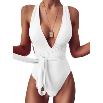 Stylish Criss-Cross One-Piece Swimsuit for Women