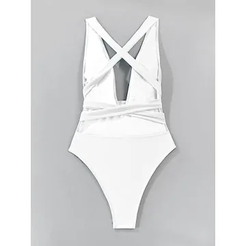 Stylish Criss-Cross One-Piece Swimsuit for Women