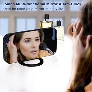SZELAM Digital Alarm Clock 6.5" LED Mirror with USB