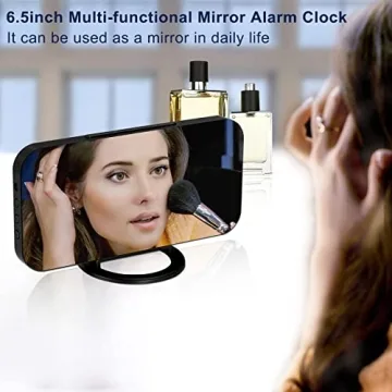 SZELAM Digital Alarm Clock 6.5" LED Mirror with USB
