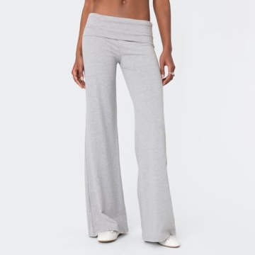 ZZEVOLSS Women's Fold Over Yoga Pants - Comfort & Style