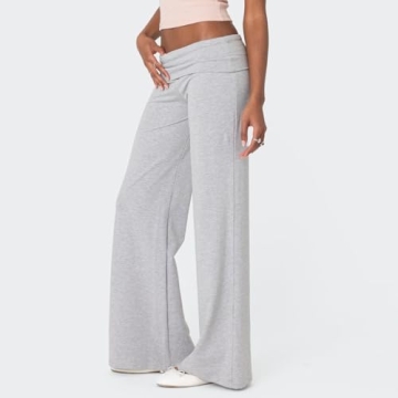 ZZEVOLSS Women's Fold Over Yoga Pants - Comfort & Style