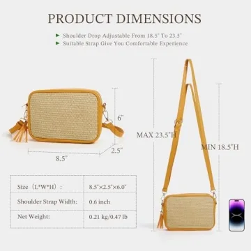 YOOLIFE Purses for Women Crossbody Bag - Crossbody Purses for Women Small Purses for Women Cross Body Bag for Woman Straw Leather Crossbody Bags for Women Green Bags Small Crossbody Purses