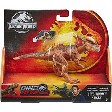 Jurassic World Savage Strike Dinosaur Action Figures in Smaller Size with Unique Attack Moves like Biting, Head Ramming, Wing flapping, Articulation and More