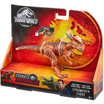 Jurassic World Savage Strike Dinosaur Action Figures in Smaller Size with Unique Attack Moves like Biting, Head Ramming, Wing flapping, Articulation and More